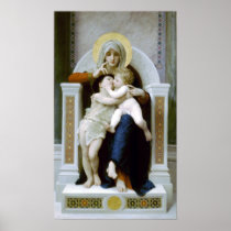 Bouguereau - La Vierge, L'Enfant Jésus et Saint Je Print