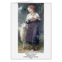 Bouguereau - L'Agneau Nouveau-ne Greeting Card