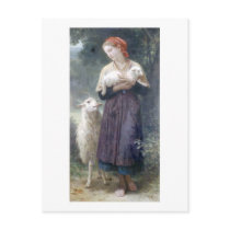 Bouguereau - L'Agneau Nouveau-ne Postcards