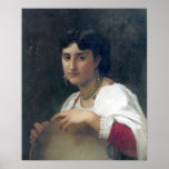 Bouguereau - L'Italienne au Tambourin Poster