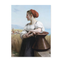 Bouguereau - Moissonneuse Postcard