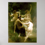 Bouguereau - Nymphes et Satyre posters