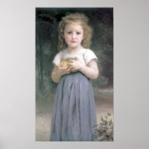 Bouguereau - Petite Fille Tenant des Pommes Poster