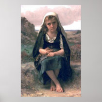 Bouguereau - Tricoteuse Assise Posters