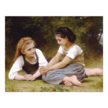 Bouguereau's 1882 The Nut Gatherers  Les noisettes Custom Announcement