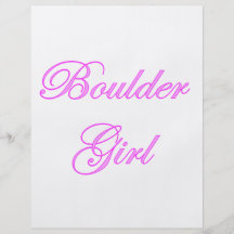 Boulder Girl Custom Flyer