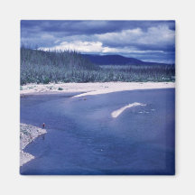 Boulder Point on the Coleen River Refrigerator Magnets