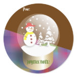 Boule a neige Snow globe Etiquettes cadeaux Stickers