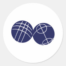 Boule petanque round sticker