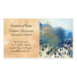 Boulevard des Capucines Claude Monet fine art Business Card Template