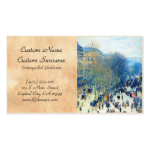 Boulevard des Capucines Claude Monet fine art Business Card Template