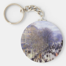 Boulevard des Capucines, Monet, Vintage Fine Art Key Chains