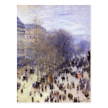 Boulevard des Capucines, Monet, Vintage Fine Art Postcards