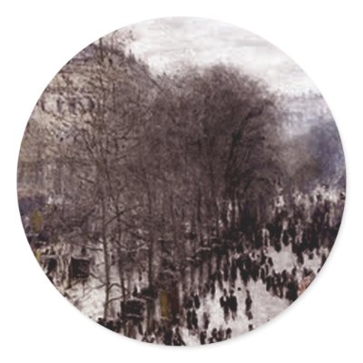 Boulevard des Capucines Round Sticker by junebug042