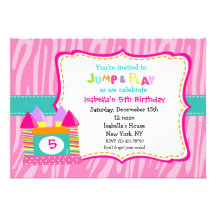 Bounce House Bounce Castle Birthday Invitations