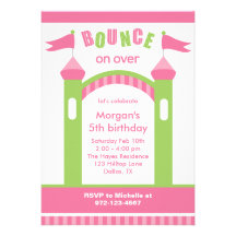Bounce House Party Invitations