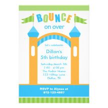 Bounce House Party Invitations