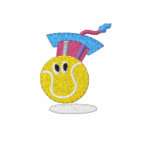 Bouncee™ smiling tennis ball embroidered logo T