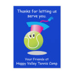 Bouncee™ smiling tennis ball sign-up reminder