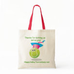 Bouncee™ smiling tennis ball_student of the game tote bags