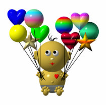 BOUNCING BABY BOY WITH 10 BALLOONS