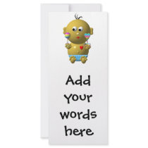 Bouncing baby boy with 2 rattles
