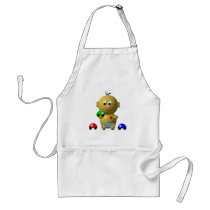 BOUNCING BABY BOY WITH 3 TOY CARS APRON