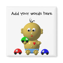 BOUNCING BABY BOY WITH 3 TOY CARS