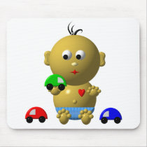 BOUNCING BABY BOY WITH 3 TOY CARS