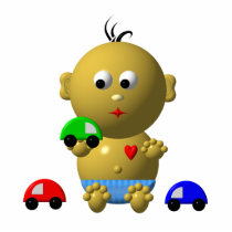 BOUNCING BABY BOY WITH 3 TOY CARS