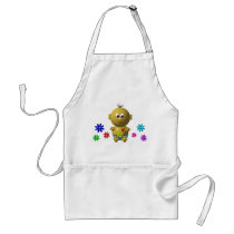 BOUNCING BABY BOY WITH 7 FLOWERS APRON