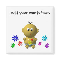 BOUNCING BABY BOY WITH 7 FLOWERS