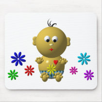 BOUNCING BABY BOY WITH 7 FLOWERS