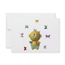 BOUNCING BABY BOY WITH 9 BUTTERFLIES