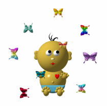 BOUNCING BABY BOY WITH 9 BUTTERFLIES