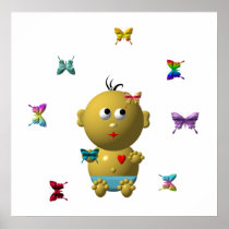 BOUNCING BABY BOY WITH 9 BUTTERFLIES