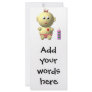 BOUNCING BABY GIRL WITH 1 BOTTLE RACK CARD