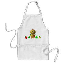 BOUNCING BABY GIRL WITH 6 APPLES APRON