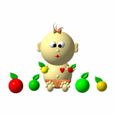 BOUNCING BABY GIRL WITH 6 APPLES by BouncingBabiesHeart
