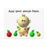 BOUNCING BABY GIRL WITH 6 APPLES