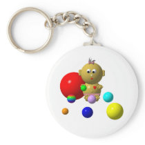 BOUNCING BABY GIRL WITH 8 BALLS