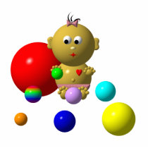 BOUNCING BABY GIRL WITH 8 BALLS