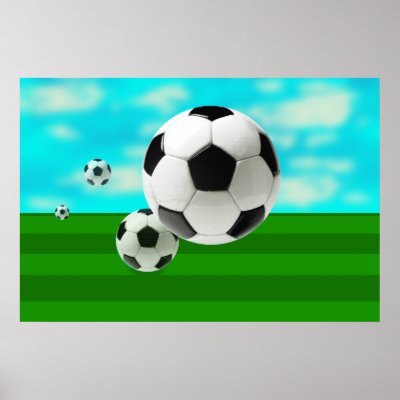 Bouncing Balls soccer ball fans football world cup Print by SoccerJersey