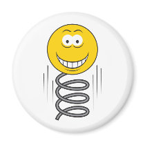 Bouncing Spring Smiley Face Fridge Magnets