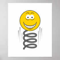 Bouncing Spring Smiley Face Poster