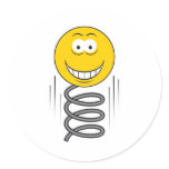 Bouncing Spring Smiley Face stickers