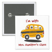 Bouncy School Bus Identification Button