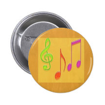 Bound to Sound Good -  Dancing Music Symbols Button
