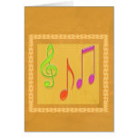 Bound to Sound Good -  Dancing Music Symbols Greeting Cards