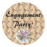 Bouquet Floral Tan Coloured Heart stickers